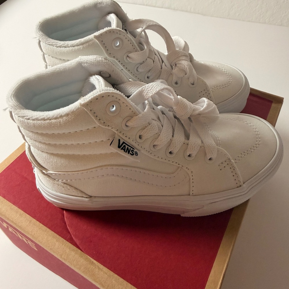 Vans Filmore Hi Kids Sneakers White Canvas High Top VN0A5HZD7HN Size 11.0 YT - Picture 5 of 9